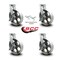 Service Caster 10 Inch Extra Heavy Duty Semi Steel Cast Iron Caster Brakes 2 Swivel Locks, 4PK SCC-KP92S1030-SSR-SLB-BSL-2-SLB-2 - alternate 1